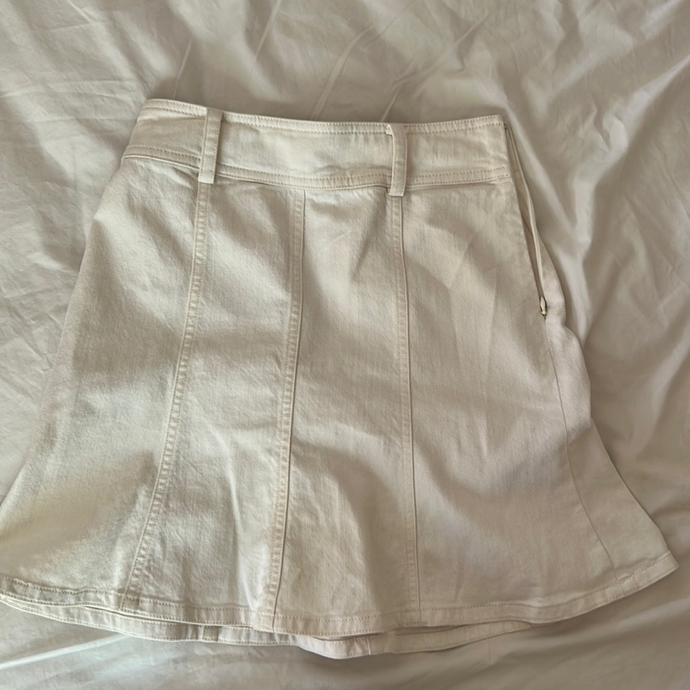 Club Monaco white denim skirt size zero